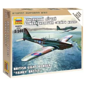   Zvezda British Light Bomber Fairey Battle  1:144 makett repülő (6218)