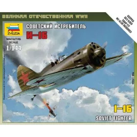   Zvezda I-16 Soviet Fighter makett  1:144 makett repülő (6254)