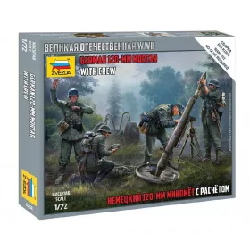 Zvezda German 120mm Mortar w/Crew  makett figura 1:72 (6268)