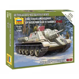   Zvezda Soviet Self Propelled Gun SU-122  1:100 makett harcjármű (6281)