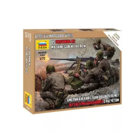 Zvezda US machine gun Browning with crew 1:72 (6286)