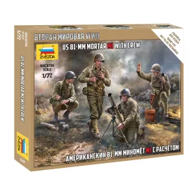 Zvezda US 81mm Mortar w/crew 1:72 (6287)
