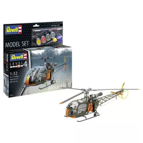   Revell Model Set Alouette II 1:72 (63804) makett helikopter festékkel, ragasztóval