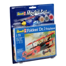   Revell Fokker Dr. 1 Triplane makett 1:72 makett készlet festékkel, ragasztóval (64116)
