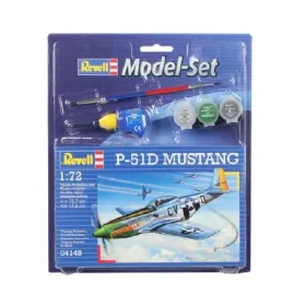   Revell P-51D Mustang 1:72 makett készlet festékkel, ragasztóval (64148)