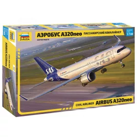 Zvezda Airbus A320 NEO  1:144 makett repülő (7037)