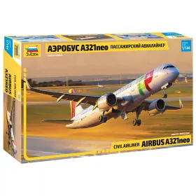 Zvezda A-321NEO  1:144 makett repülő (7043)