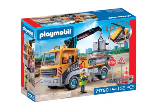 Billenőplatós teherautó daruval 71750