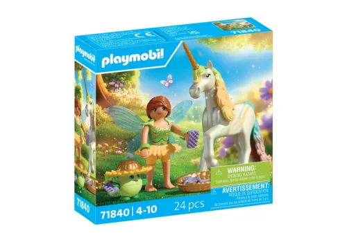 Gyűjthető egyszarvú szivárványvirág tündérrel 71840
