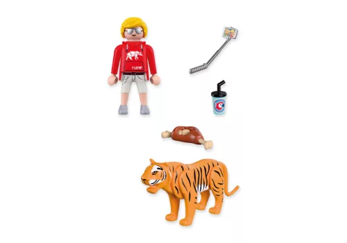 Állatkert: Tigris és látogató 72089