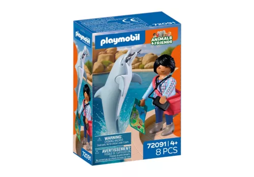 Állatkert: Delfin és látogató 72091