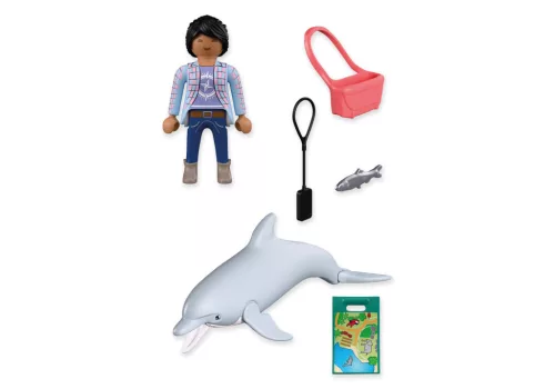 Állatkert: Delfin és látogató 72091