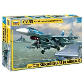   Zvezda Sukkoi SU-33 Russian Naval Fighter  1:72 makett repülő (7297)