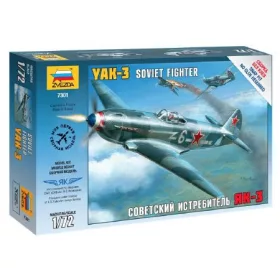   Zvezda Airplanes Yak-3 Soviet Fighter  1:72 makett repülő (7301)