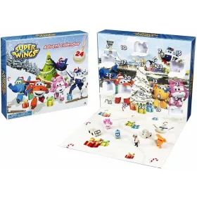   Super Wings adventi kalendárium – 24 db figura, gyerek játék, karácsonyi ajándék (730910)