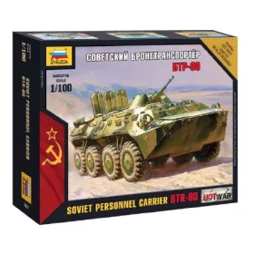   Zvezda BTR-80 Mini kits modern  1:100 makett harcjármű (7401)
