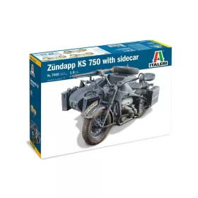   Italeri Zündapp KS 750 with sidecar  1:9 makett harcjármű (7406s)