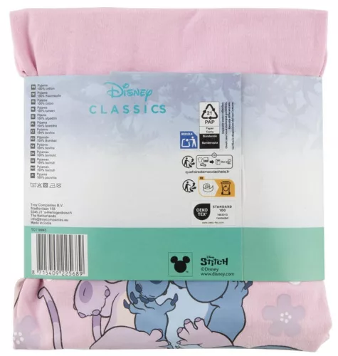 Disney Lilo és Stitch, A csillagkutya Happy gyerek hosszú pizsama 5 - 6 év / 110 - 116 cm