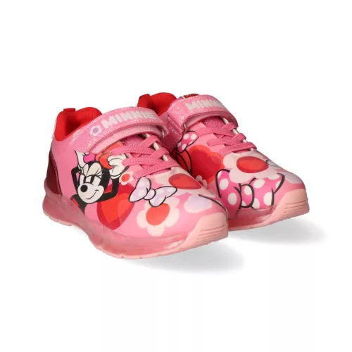 Disney Minnie Red Flowers LED villogó, világító utcai cipő 26