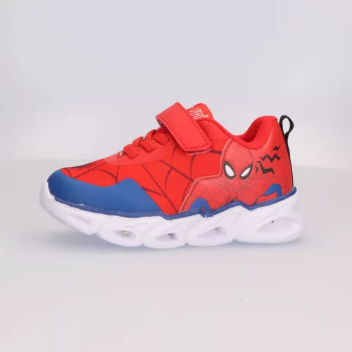 Pókember Web LED villogó, világító utcai cipő 32