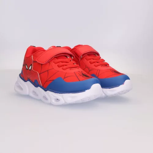 Pókember Web LED villogó, világító utcai cipő 32