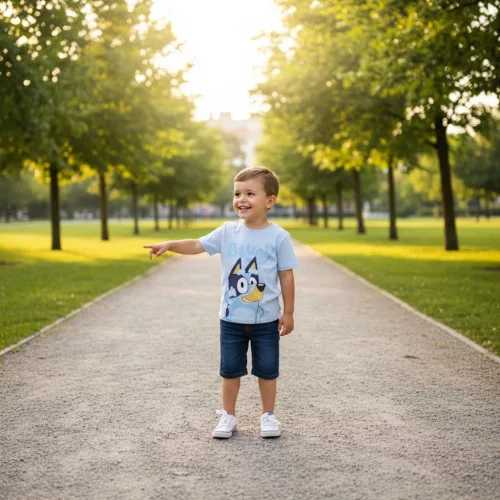 Bluey Smile gyerek rövid póló, felső 3 év / 98 cm