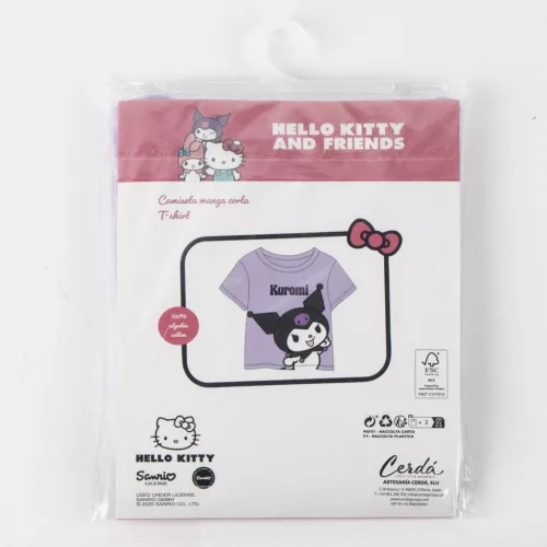 Hello Kitty Kuromi Purple gyerek rövid póló, felső 6 év / 116 cm