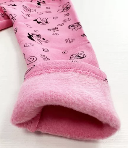 Disney Minnie Light Pink baba, vastag leggings 9/12 hó