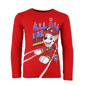   Mancs Őrjárat Big City Red gyerek hosszú póló, felső 7 év / 122 cm