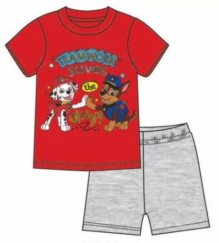 Mancs Őrjárat Teamwork gyerek rövid pizsama 4 év / 104 cm