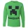 Minecraft Creeper Green gyerek hosszú ujjú póló, felső 10 év / 140 cm