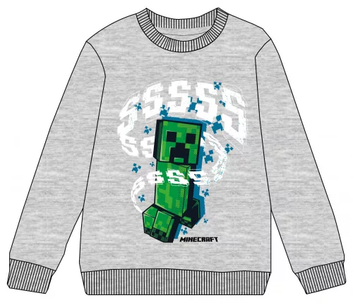 Minecraft Grey gyerek pulóver 6 év / 116 cm