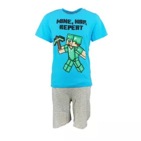   Minecraft Mine Nap Repeat gyerek rövid pizsama 12 év / 152 cm