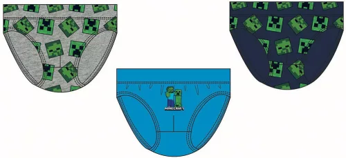 Minecraft Creeper gyerek fehérnemű, alsó 3 darab/csomag 8 év / 128 cm