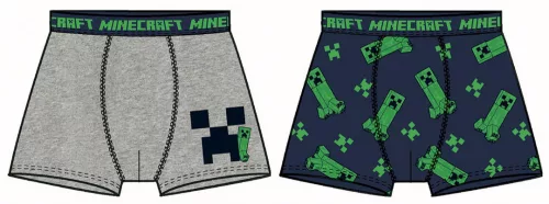 Minecraft Creeper Combo gyerek boxeralsó 2 darab/csomag 10 év / 140 cm