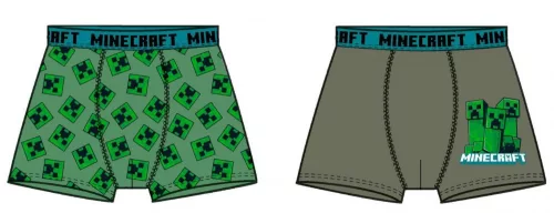 Minecraft Green Mob gyerek boxeralsó 2 darab/csomag 10 év / 140 cm