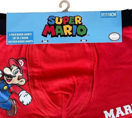 Super Mario Come On gyerek boxeralsó 2 darab/csomag 8 év / 128 cm