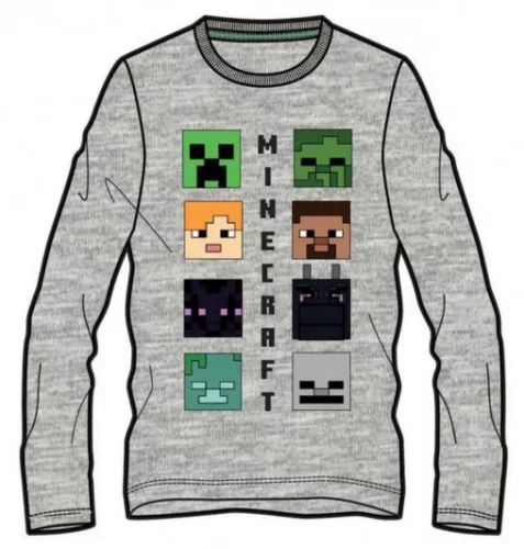 Minecraft Lineup gyerek hosszú ujjú póló, felső 6 év / 116 cm