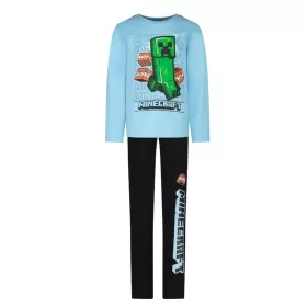   Minecraft TNT Light Blue gyerek hosszú pizsama 12 év / 150 cm