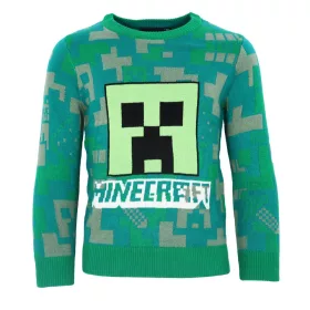 Minecraft Green gyerek kötött pulóver 8 év / 128 cm