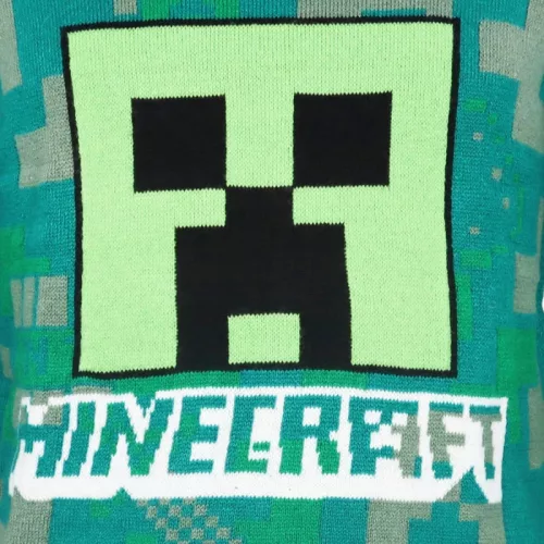 Minecraft Green gyerek kötött pulóver 9 év / 134 cm