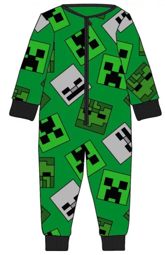 Minecraft Emerald gyerek hosszú pizsama, overál 7 - 8 év / 122 - 128 cm