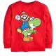 Super Mario Yoshi gyerek hosszú ujjú póló, felső 10 - 11 év / 140 - 146 cm