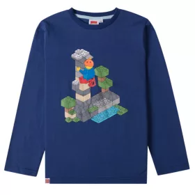   Lego Block Dark Blue gyerek hosszú ujjú póló, felső 8 év / 128 cm
