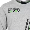 Minecraft Create Grey gyerek hosszú ujjú póló, felső 12 év / 152 cm