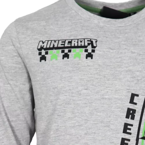 Minecraft Create Grey gyerek hosszú ujjú póló, felső 6 év / 116 cm