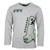 Minecraft Create Grey gyerek hosszú ujjú póló, felső 9 év / 134 cm