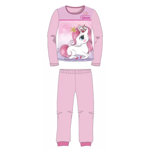 Unikornis Princess Light Pink gyerek hosszú pizsama 5 év / 110 cm