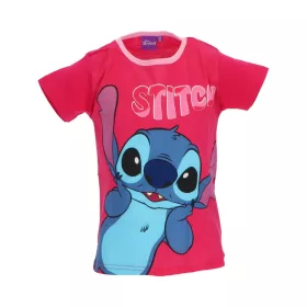   Disney Lilo és Stitch, A csillagkutya Surprised Pink gyerek rövid póló, felső 8 év / 128  cm
