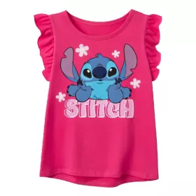   Disney Lilo és Stitch, A csillagkutya Tiny Smile Pink gyerek rövid póló, felső 3 év / 98 cm